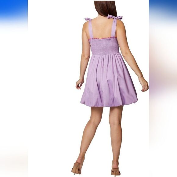 NWT BCBGeneration Womens Smocked Short Mini Dress Purple - Picture 3 of 9